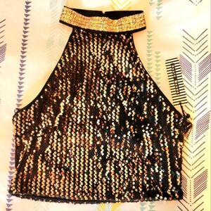BNWT Haute Monde Sequin Racerback Top